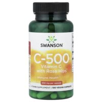 C-500, витамин C с шиповником, 100 веганских капсул — Swanson