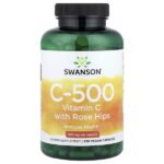 C-500, витамин C с шиповником, 250 веганских капсул — Swanson