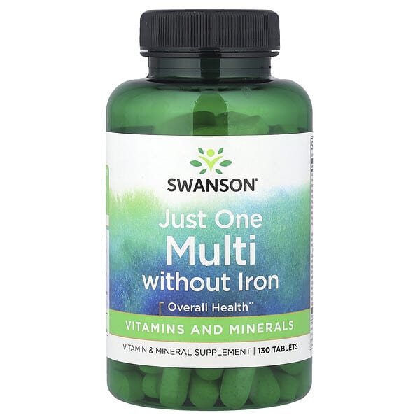 swv01832_v_24.jpg Just One Complete Multi, мультивитаминный комплекс, без железа, 130 таблеток — Swanson