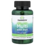 мультивитамины с железом, 90 капсул — Swanson