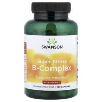 Super Stress, комплекс витаминов группы B с витамином C, 100 капсул — Swanson