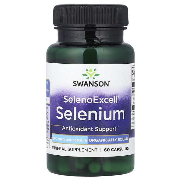 swv02086_v_24.jpg SelenoExcell®, селен, 200 мкг, 60 капсул — Swanson