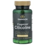 Cognizin®, цитиколин, 60 вегетарианских капсул (500 мг в 1 капсуле) — Swanson