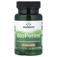 BioPerine®, 10 мг, 60 веганских капсул — Swanson