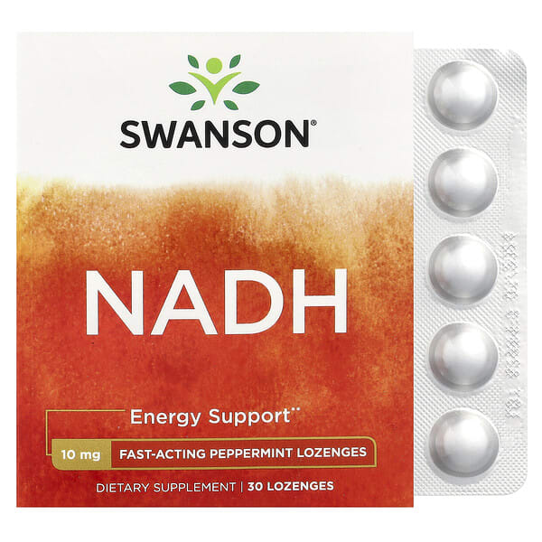 swv02374_v_38.jpg NADH, перечная мята, 10 мг, 30 пастилок — Swanson
