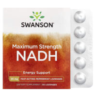NADH, перечная мята, 20 мг, 30 пастилок — Swanson