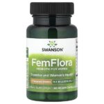 FemFlora, пробиотик для женщин, 9,8 млрд КОЕ, 60 веганских капсул — Swanson