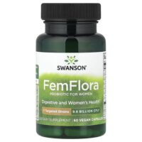 FemFlora, пробиотик для женщин, 9,8 млрд КОЕ, 60 веганских капсул — Swanson