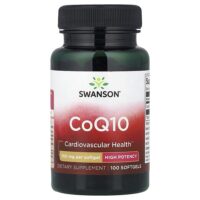 коэнзим Q10, высокая эффективность, 100 мг, 100 капсул — Swanson
