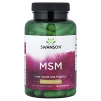 МСМ, 1000 мг, 120 капсул — Swanson