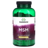 МСМ, 1000 мг, 240 капсул — Swanson