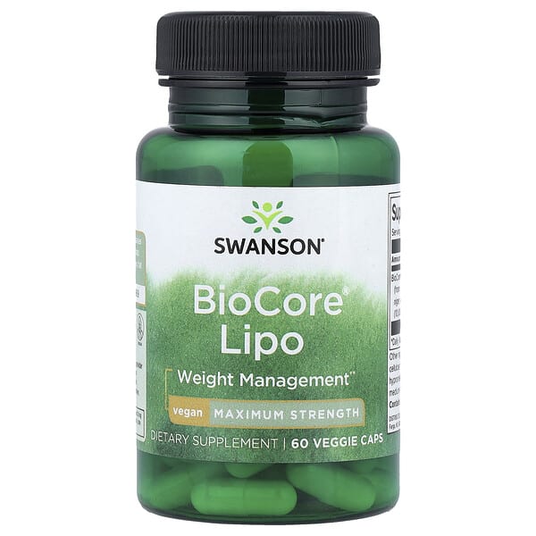 swv02666_v_24.jpg BioCore® Lipo, максимальная сила действия, 60 растительных капсул (50 мг в 1 капсуле) — Swanson