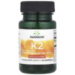 Натуральный витамин K2, 50 мкг, 30 мягких таблеток — Swanson