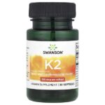 Натуральный витамин K2, 100 мкг, 30 мягких таблеток — Swanson