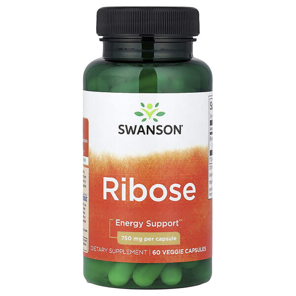 swv02823_v_40.jpg Рибоза, 750 мг, 60 растительных капсул — Swanson