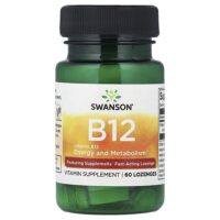 Витамин B12, 60 пастилок (5000 мкг в пастилке) — Swanson