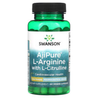 AjiPure L-аргинин с L-цитруллином, 60 растительных капсул — Swanson