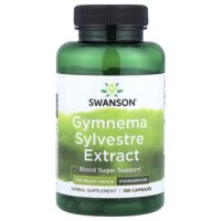 джимнема (Gymnema sylvestre), стандартизованный экстракт, 300 мг, 120 капсул — Swanson