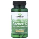 Razberi-K®, малиновые кетоны, максимальная сила действия, 500 мг, 60 веганских капсул — Swanson