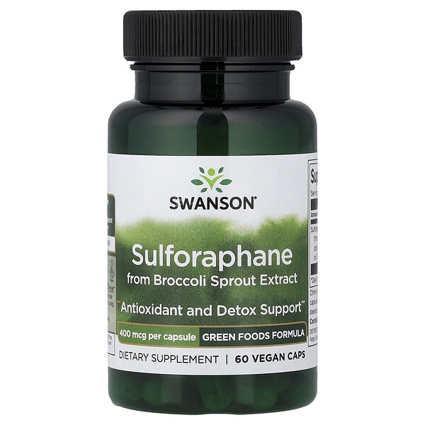 swv06048_v_48.jpg сульфорафан из экстракта ростков брокколи, 400 мкг, 60 веганских капсул — Swanson