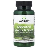 Пророщенные семена брокколи, 400 мг, 60 растительных капсул — Swanson