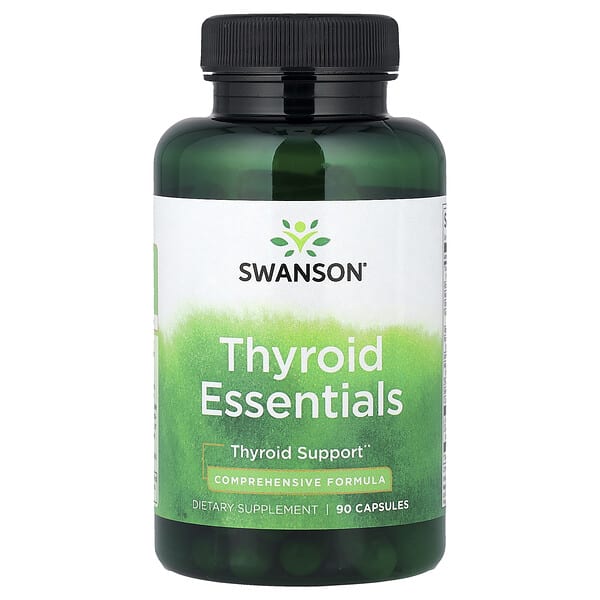 swv07038_v_24.jpg Thyroid Essentials, комплекс для поддержки щитовидной железы, 90 капсул — Swanson
