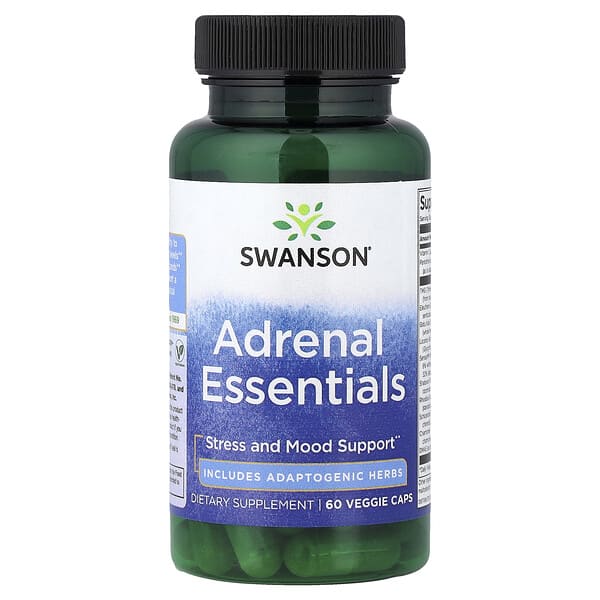 swv07086_v_24.jpg Adrenal Essentials, 60 растительных капсул — Swanson