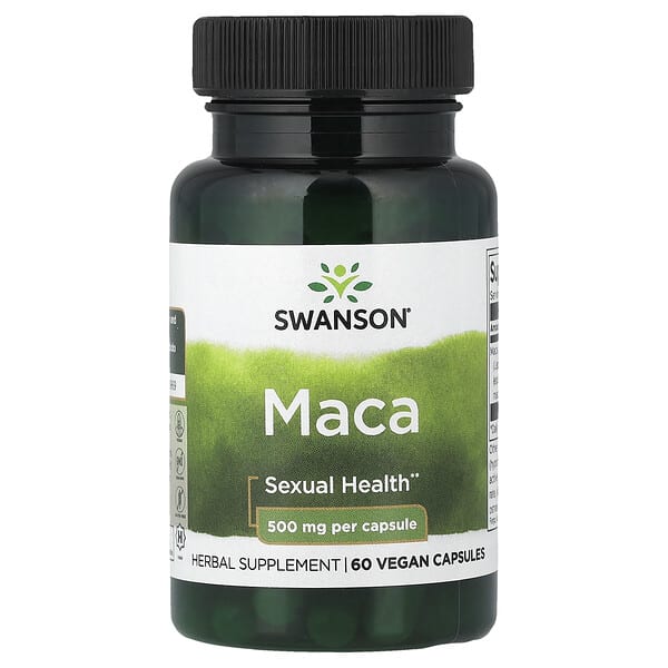 swv08011_v_40.jpg мака, 500 мг, 60 веганских капсул — Swanson