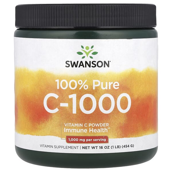 swv11130_v_24.jpg 100% Pure C-1000, витамин C в порошке, 454 г (16 унций) — Swanson