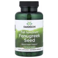 Full Spectrum®, семена пажитника, 90 веганских капсул (610 мг в 1 капсуле) — Swanson