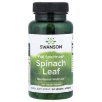 Full Spectrum®, листья шпината, 400 мг, 90 растительных капсул — Swanson