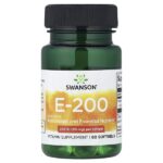 E-200, витамин E, 90 мг (200 МЕ), 60 капсул — Swanson