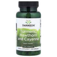 Куркума, боярышник и кайенский перец, 60 капсул — Swanson
