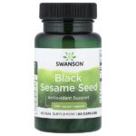 Семена черного кунжута, 500 мг, 60 капсул — Swanson