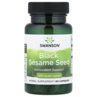 Семена черного кунжута, 500 мг, 60 капсул — Swanson