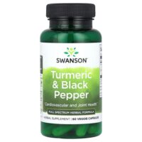 Куркума и черный перец, 60 растительных капсул — Swanson