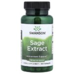 Экстракт шалфея, 160 мг, 100 капсул — Swanson