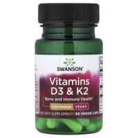 Витамины D3 и K2, 60 растительных капсул — Swanson