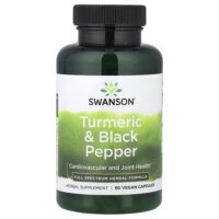 куркума и черный перец, 90 веганских капсул — Swanson