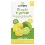 Simply Hydrate, смесь для гидратации электролитов, лимон и лайм, 30 пакетиков по 5,92 г (0,21 унции) — Swanson