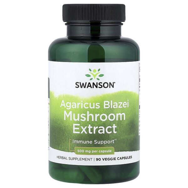 swv14122_v_24.jpg экстракт гриба агарика бразильского (Agaricus blazei), 500 мг, 90 растительных капсул — Swanson