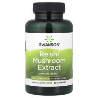 Экстракт грибов рейши, стандартизированный, 500 мг, 90 капсул — Swanson