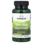 бакопа (Bacopa monnieri), 250 мг, 90 капсул — Swanson