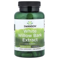 экстракт коры белой ивы, стандартизованный, 500 мг, 120 капсул — Swanson