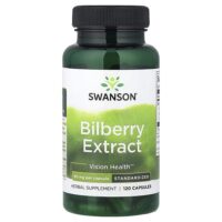 экстракт черники, стандартизованный, 60 мг, 120 капсул — Swanson
