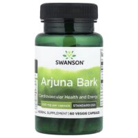 Кора арджуны, стандартизированный, 500 мг, 60 растительных капсул — Swanson
