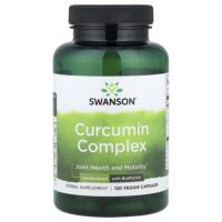 комплекс с куркумином, стандартизованный с BioPerine®, 120 растительных капсул — Swanson