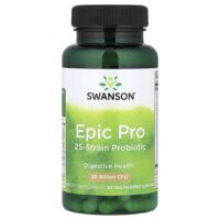 Epic Pro, пробиотик из 25 штаммов, 30 млрд КОЕ, 30 веганских капсул Embo Caps® AP — Swanson