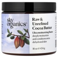 необработанное и нерафинированное какао-масло, 454 г (16 унций) — Sky Organics