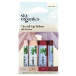 Тонированные бальзамы для губ, набор из 4 упаковок, 4,25 г (0,15 унции) — Sky Organics — изображение 2